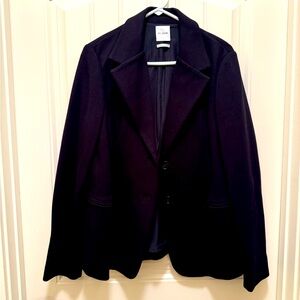 St John Black Knit 2-button Blazer Sz 10